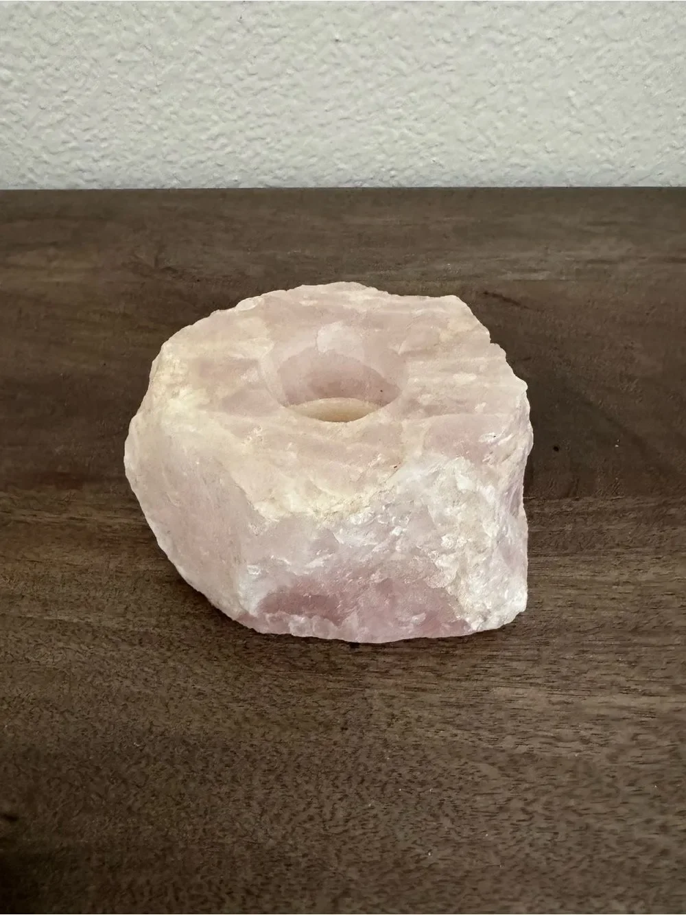Pink Geode Rock Candle Holder